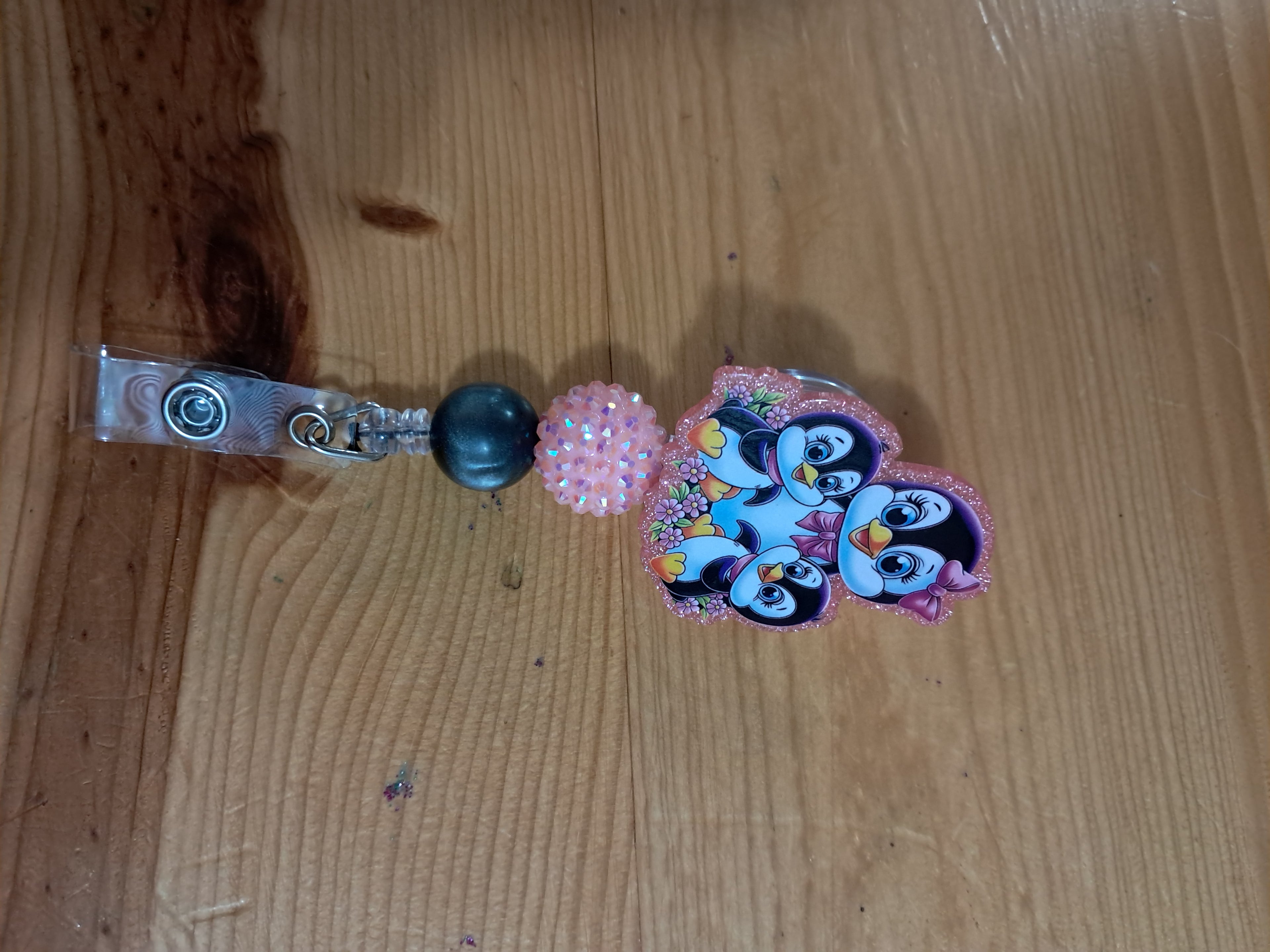 Beaded badge reels/bag tags