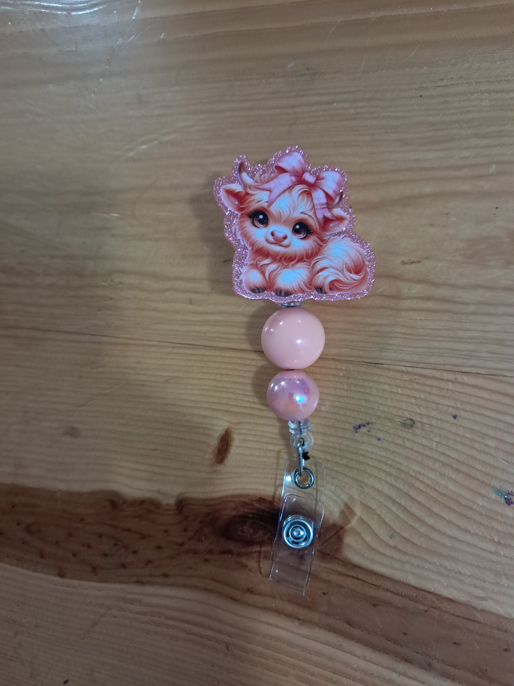 Beaded badge reels/bag tags