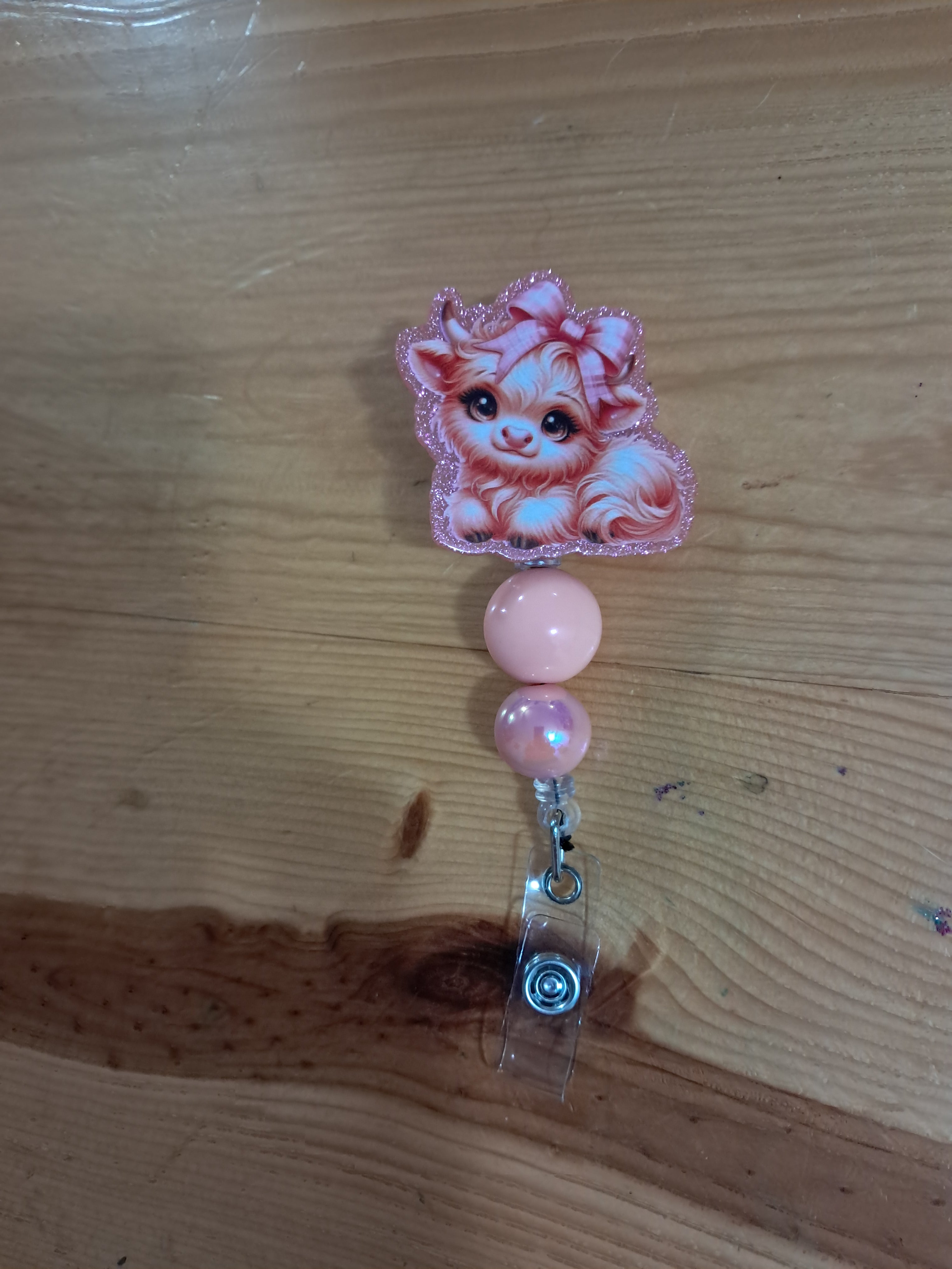 Beaded badge reels/bag tags