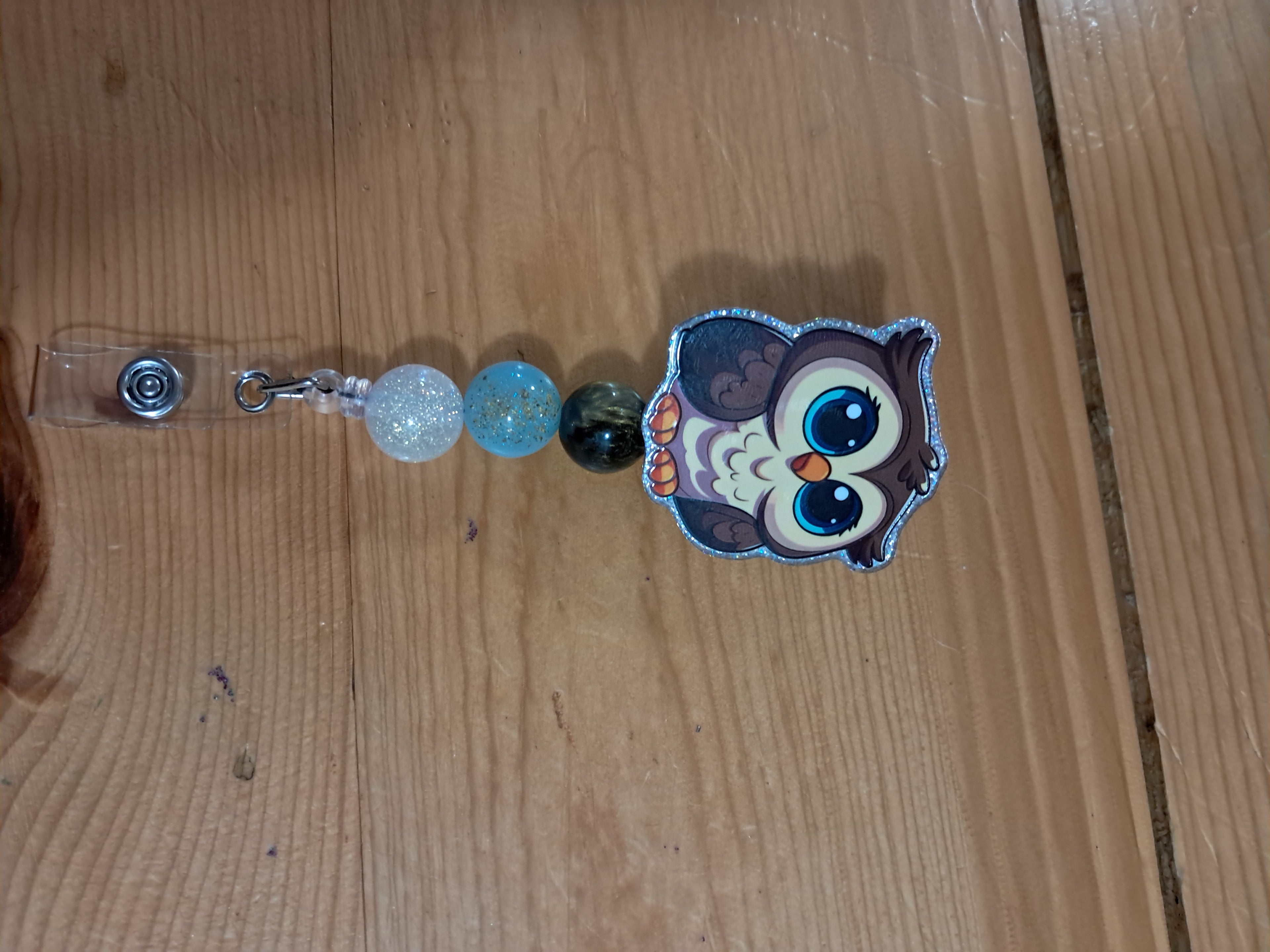 Beaded badge reels/bag tags