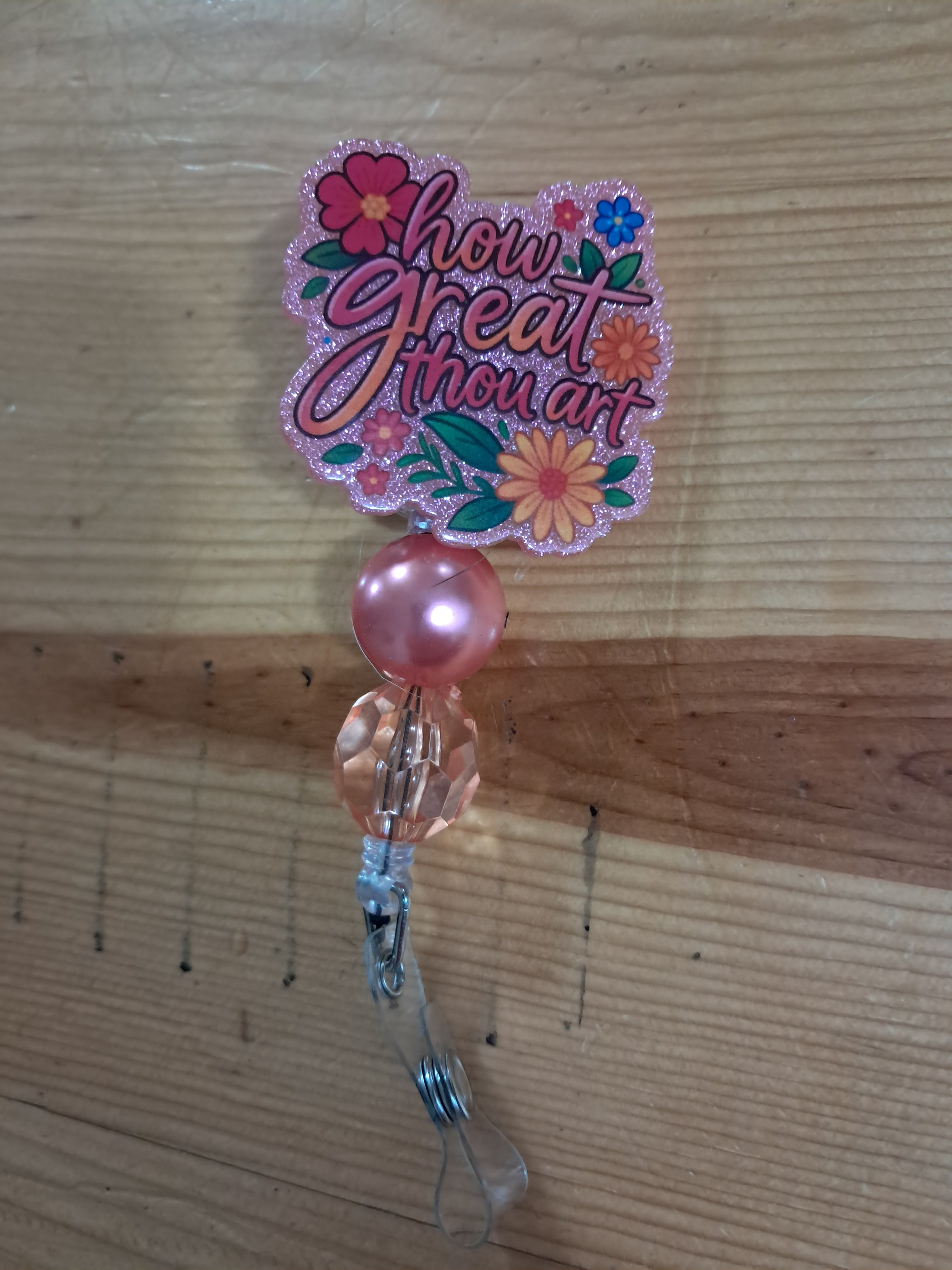 Beaded badge reels/bag tags