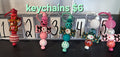 Baseball keychains pink