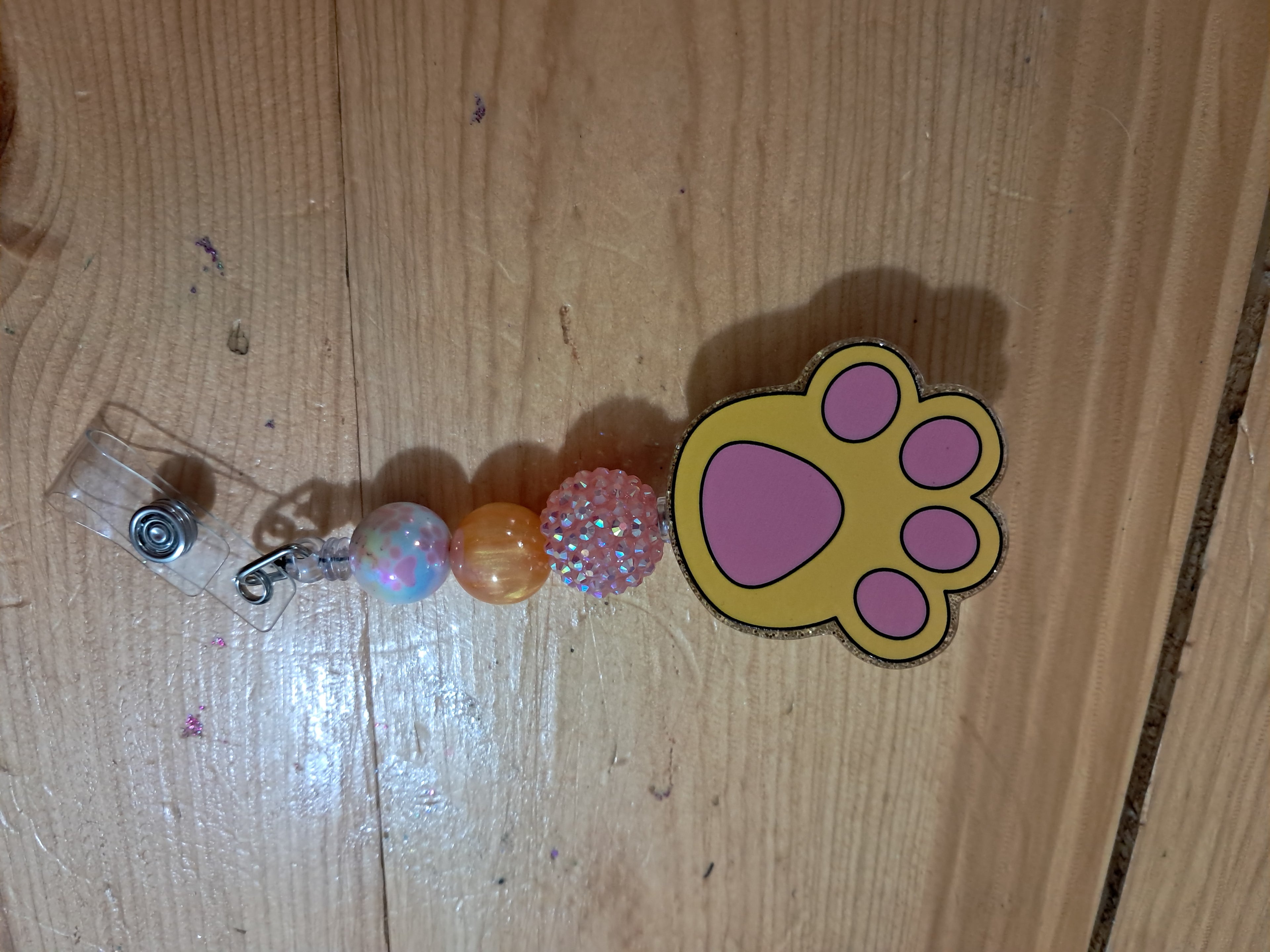 Beaded badge reels/bag tags